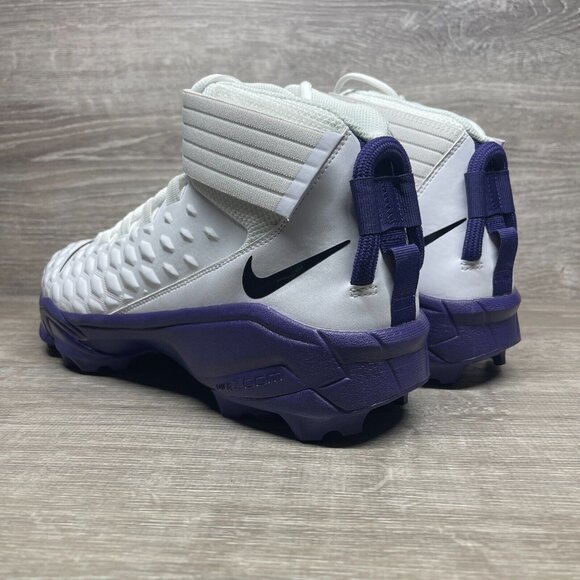 Nike Force Savage Pro 2 Shark Mens SZ 16 White Purple Football Cleats BV5448-103 - Picture 5 of 11